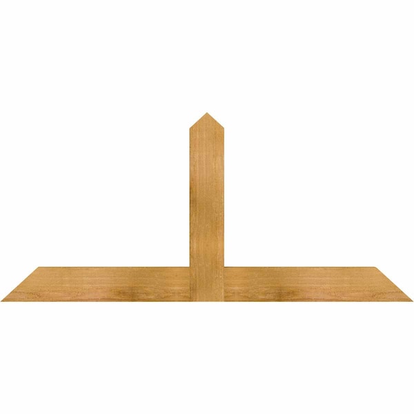 Ekena Millwork Portland Rough Sawn Timber Gable Bracket, Western Red Cedar, 48"W x 22"H x 2"D x 4"F, 11/12 Pitch GBW048X22X0204POR00RWR - main